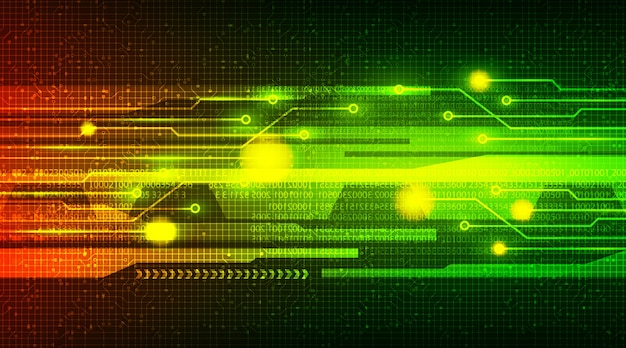 Green Speed Light on Circuit Microchip Technology Background,Hi-tech Digital and Internet 