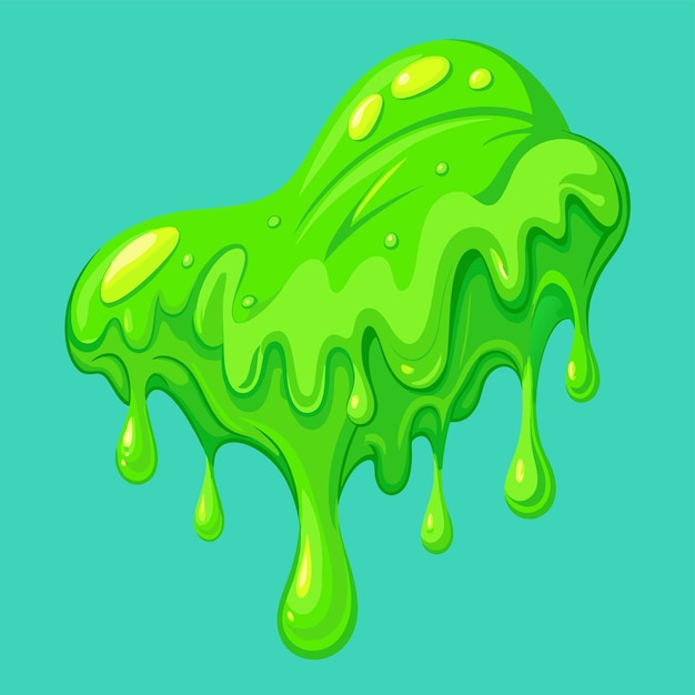 Vector a green splash of green paint with a green splash of liquid on it