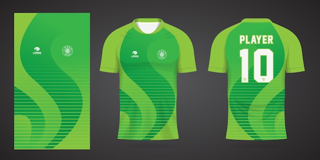 green sports shirt jersey design template