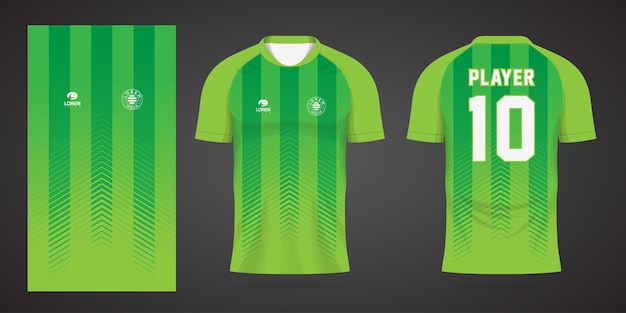 Green sports shirt jersey design template