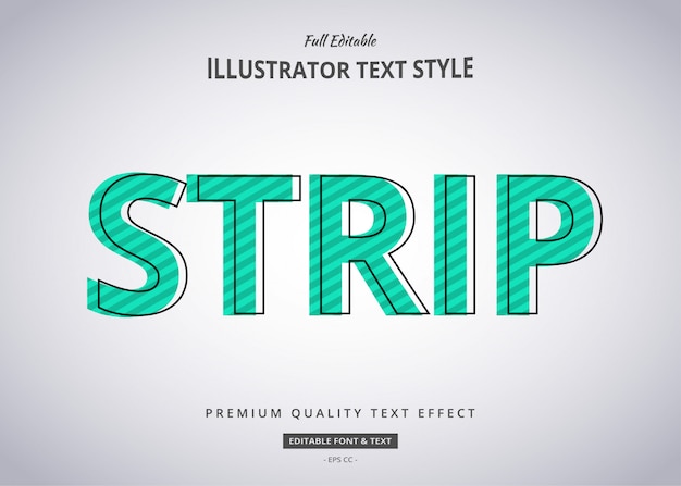 Green Strip 3d Text Style Effect