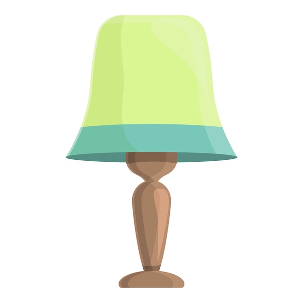 Vector green table lamp icon cartoon vector interior stand decor electric