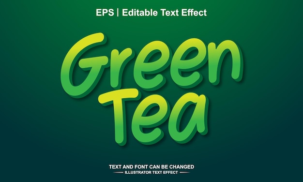 Green tea editable text effect