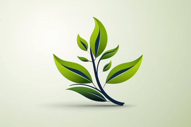 Green tea leaves bud vector isolated illustration