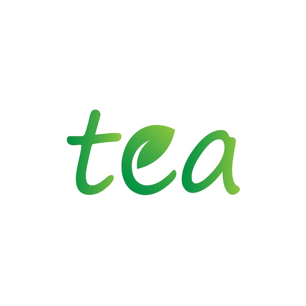 Green tea logo design drink cafe