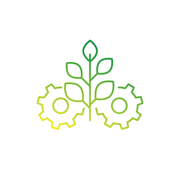 Green technology, innovations line icon