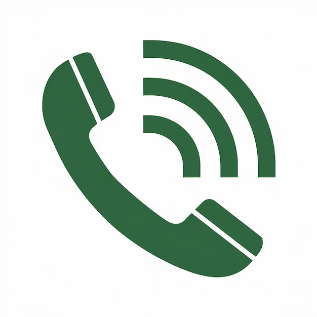 Vector a green telephone receiver icon