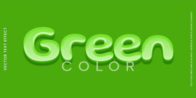 Green text color vector text effect