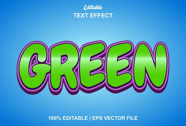 Green text effects can be edited for logos brands and more