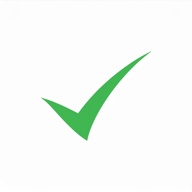 Vector a green tick in a green arrow pointing to the right