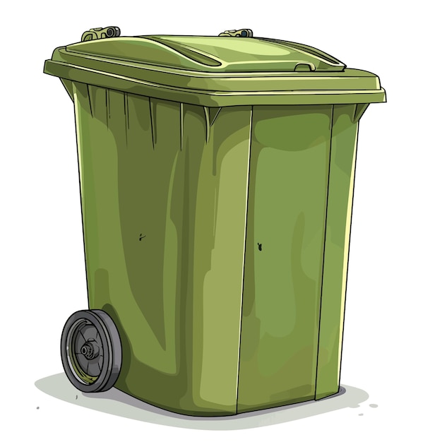 Vector a green trash can with a lid that says quot dumpster quot