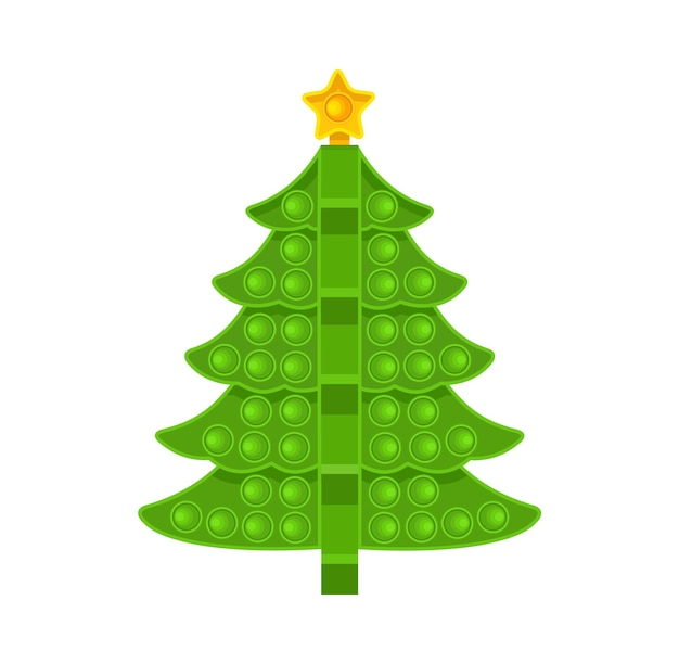 The green tree is an antistress toy Vector illustration