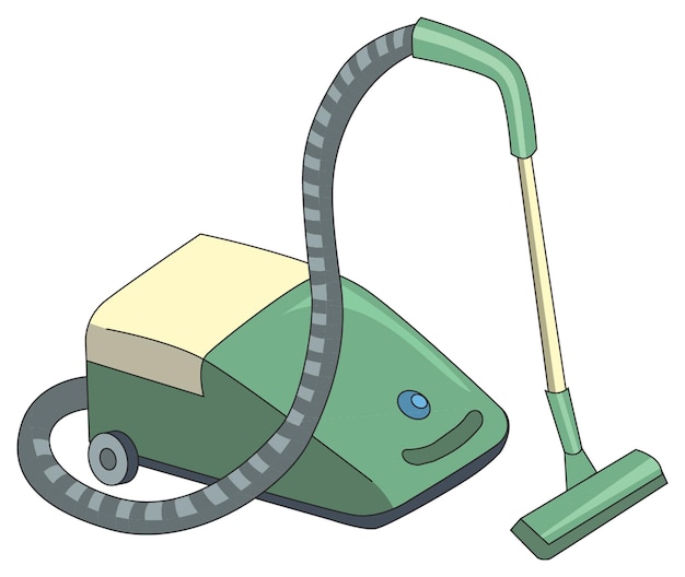 Vector green vacuum cleaner