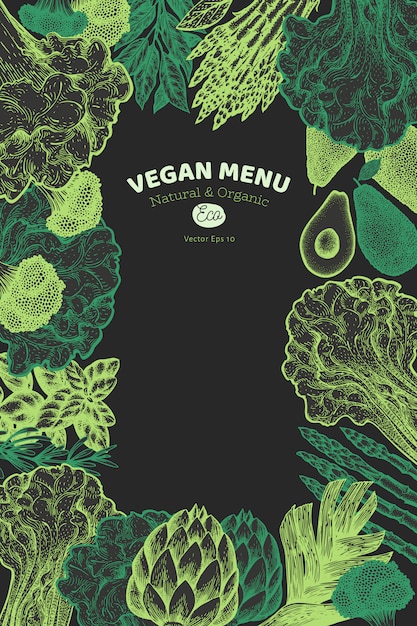 Green vegetable design template