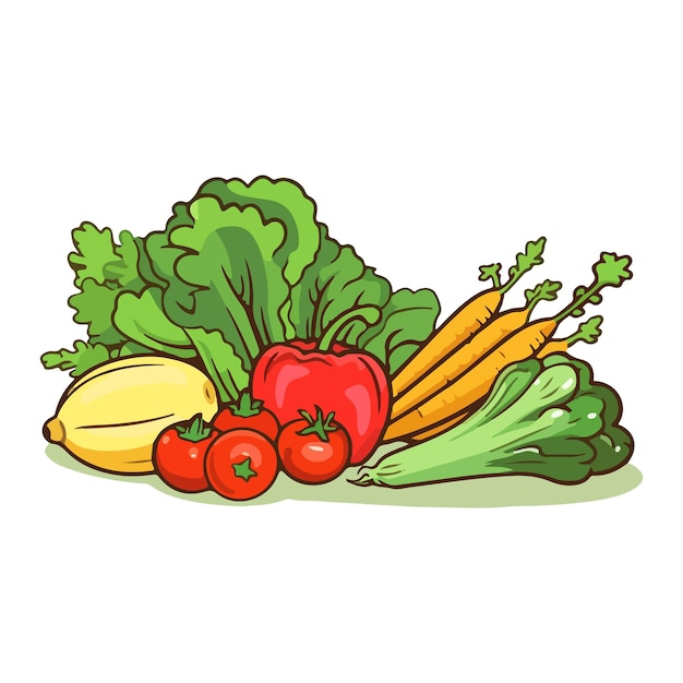 green vegetables vector illustration