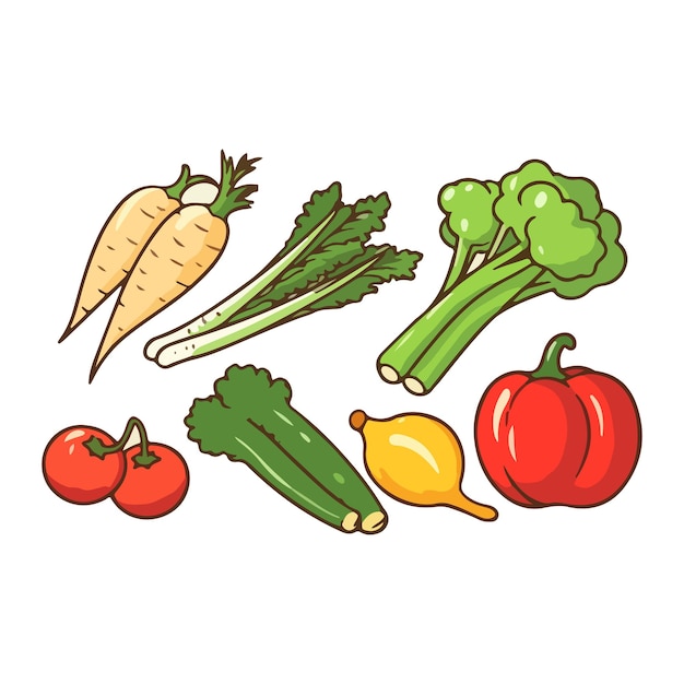 green vegetables vector illustration