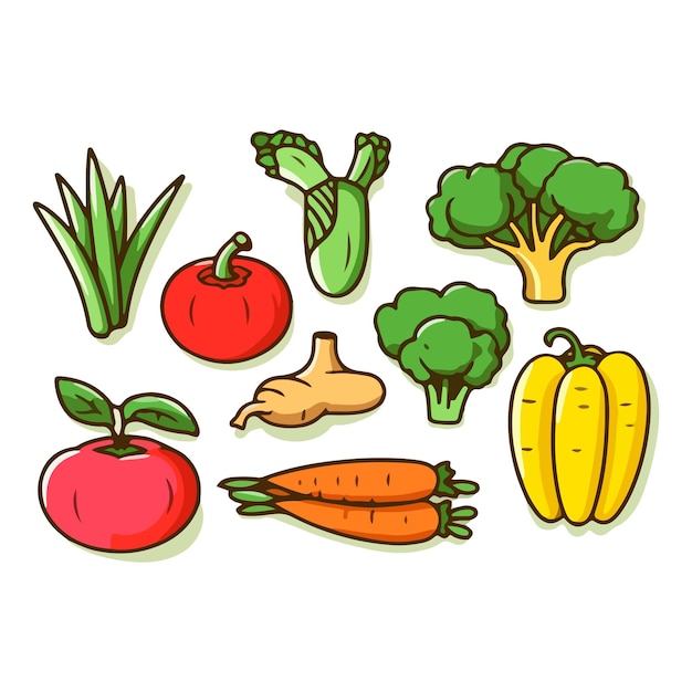 green vegetables vector illustration