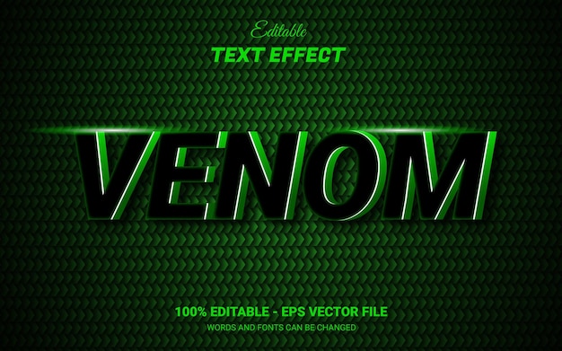 green venom editable 3d text effect