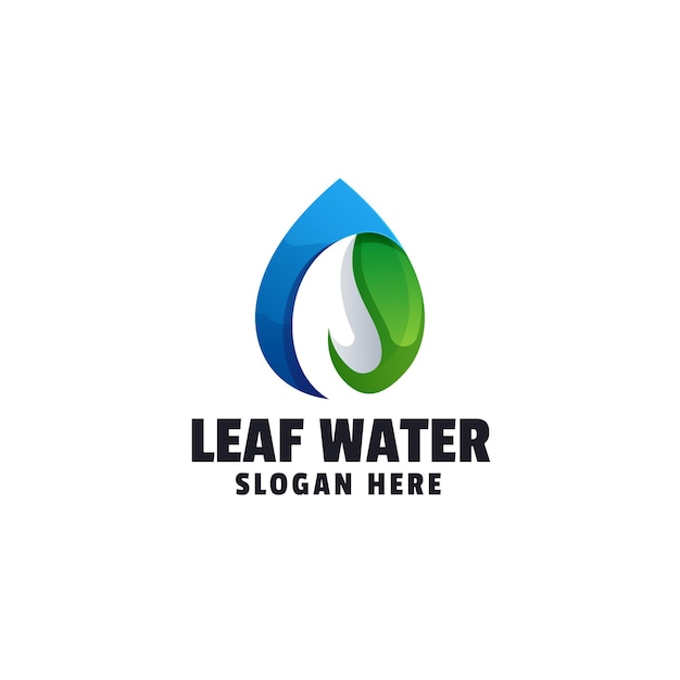 Green Water Gradient Logo Template