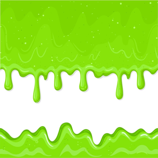 Vector green water on a white background with the words green cartoon green slime