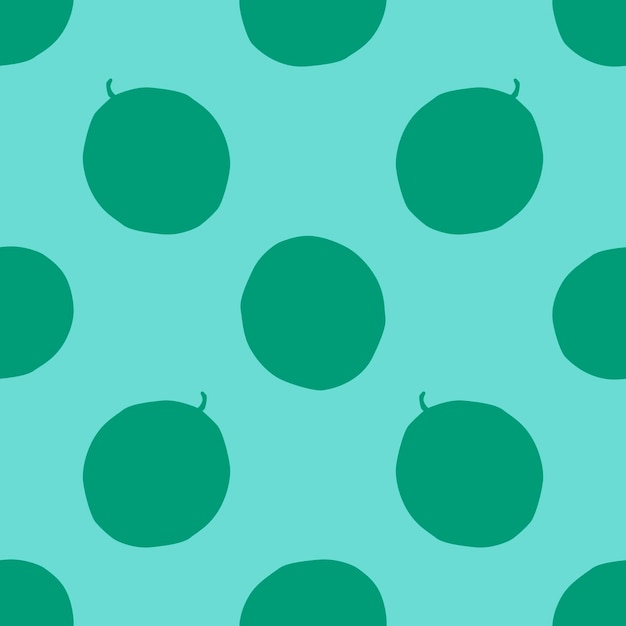 Green Watermelon Fruit Seamless Pattern, in Flat Design Style. Hand Drawn Cartoon Water Melon Fruits