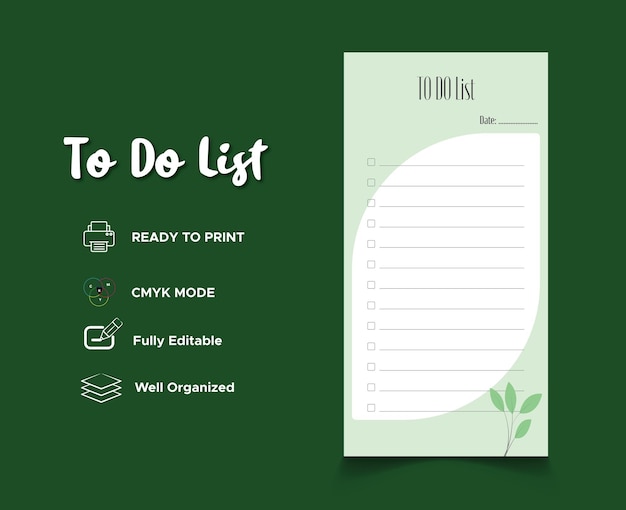 Vector a green and white checklist with the words to do list on it.