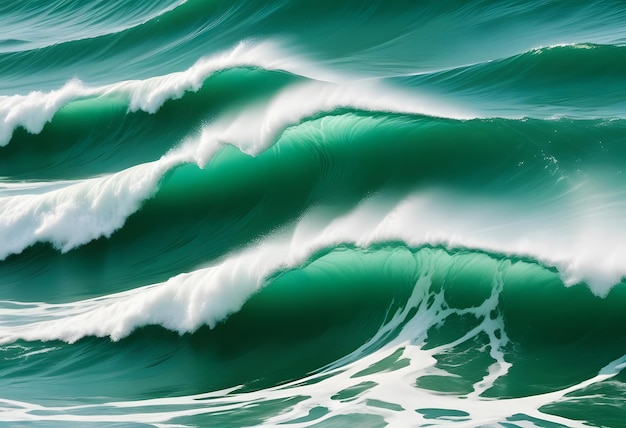 Vector green and white fluid wave texture background with oceanic flow