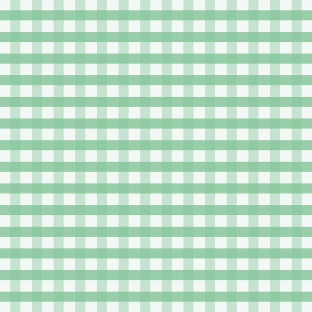 A green and white gingham fabric with a white and green checkered pattern.