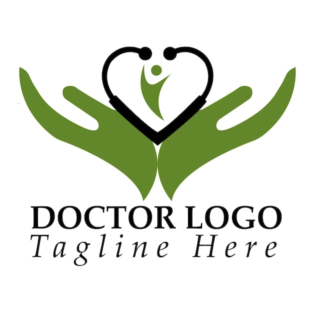 a green and white logo for doctors logo