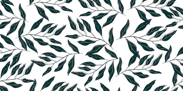 green white seamless pattern with abstract leaf pattern. for fabric designs, books, flyers