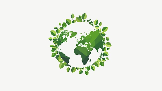 Green World Logo and Icon Concept Design Flat Vector