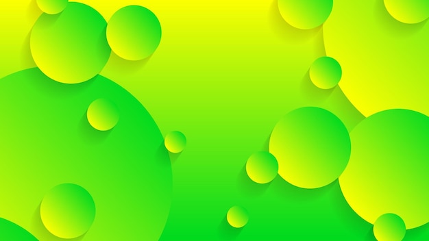 Green and yellow abstract circle gradient modern graphic background