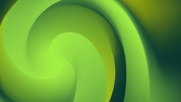 a green and yellow abstract image of circles with a yellow background