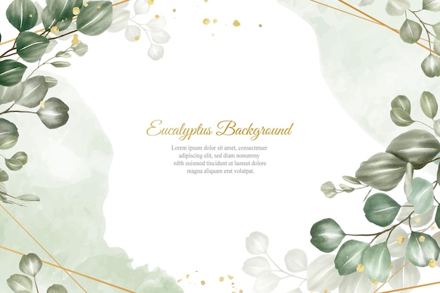 Greenery Watercolor Floral Arrangement Background Design