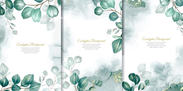 Greenery Watercolor Floral Arrangement Background