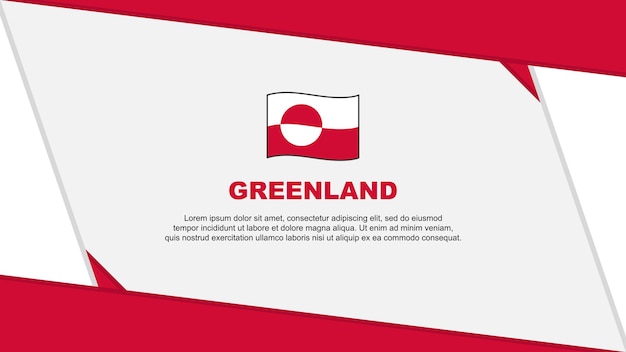 Greenland Flag Abstract Background Design Template Greenland Independence Day Banner Cartoon Vector Illustration Greenland Independence Day