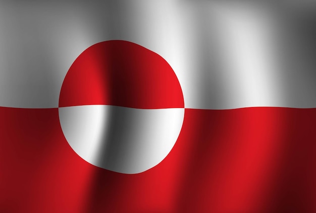 Greenland Flag Background Waving 3D National Banner Wallpaper