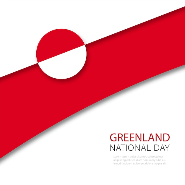 Greenland national day ,Vector Illustration.