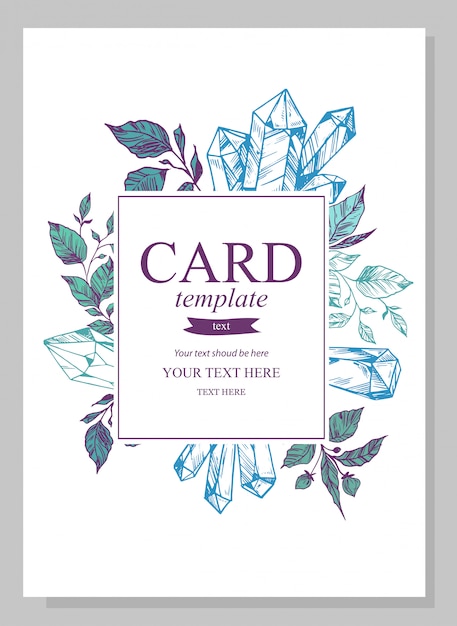 Greeting card with floral elements