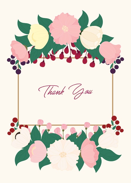 Greeting card with flowers.