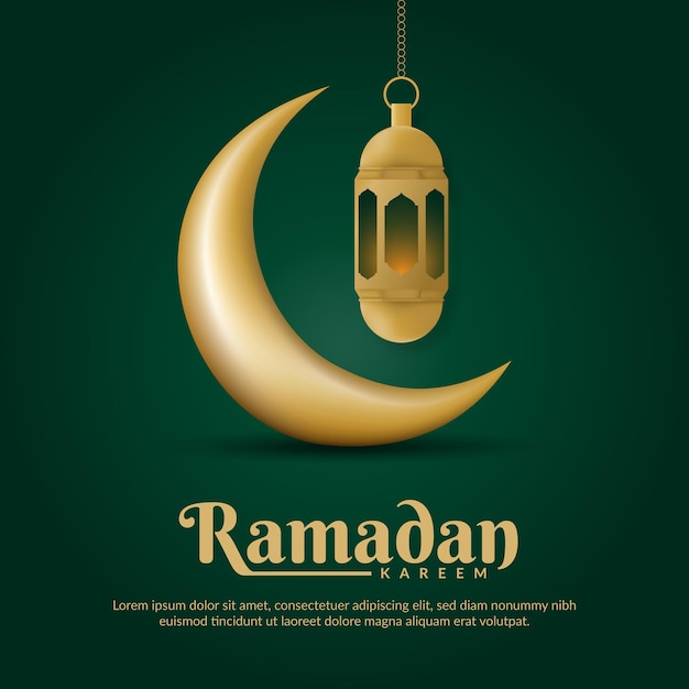 Greeting ramadan kareem background template