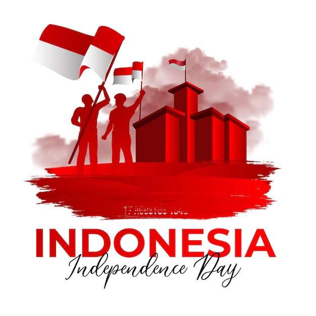 Greeting text of dirgahayu indonesia independence day