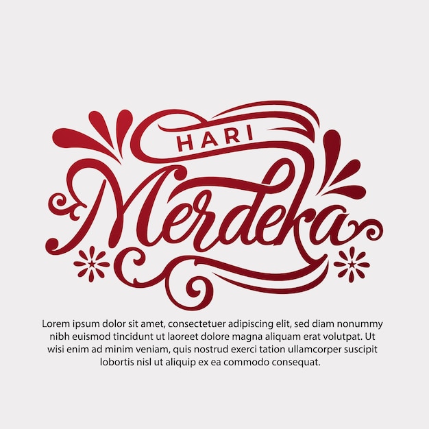 Greeting text of hari  template design