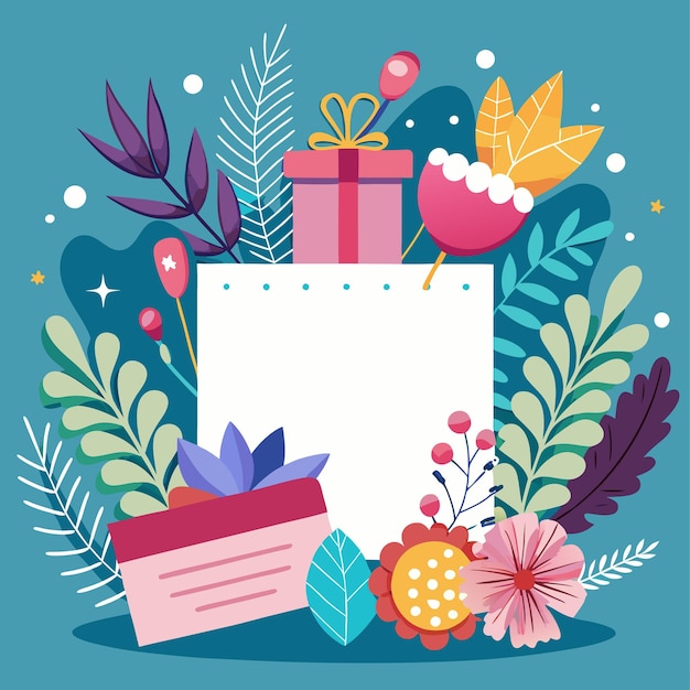 Vector greetings card vector illustration with no lettering