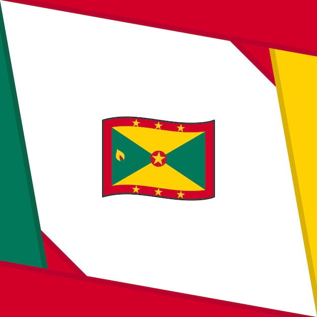 Grenada Flag Abstract Background Design Template Grenada Independence Day Banner Social Media Post Grenada Independence Day