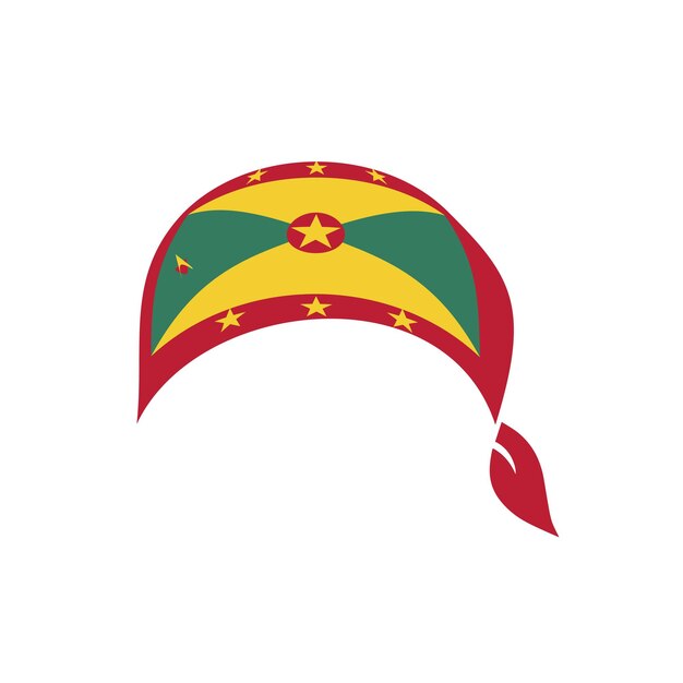 Vector grenada flag headband vector