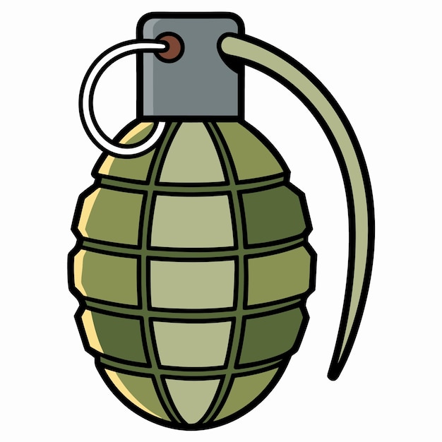 Vector grenade cartoon style vector illustration