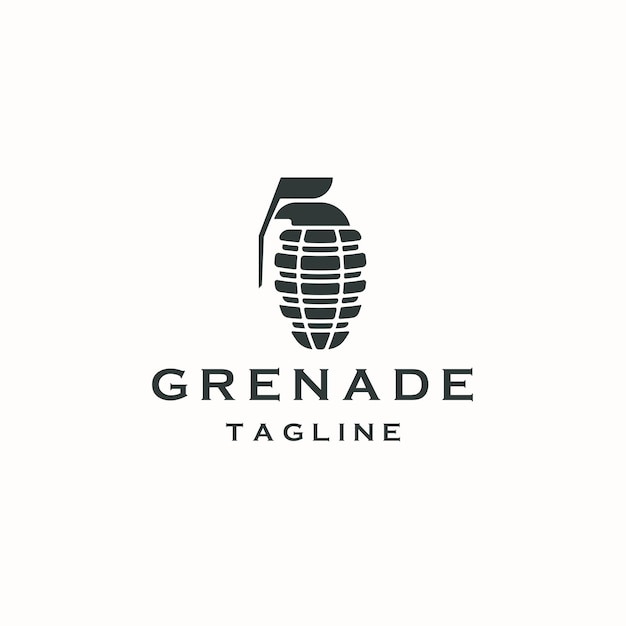 Grenade logo icon design template flat vector