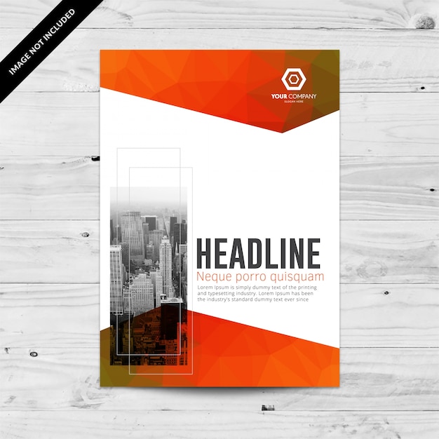 Grey cityline business flyer design template with multicolored abstract