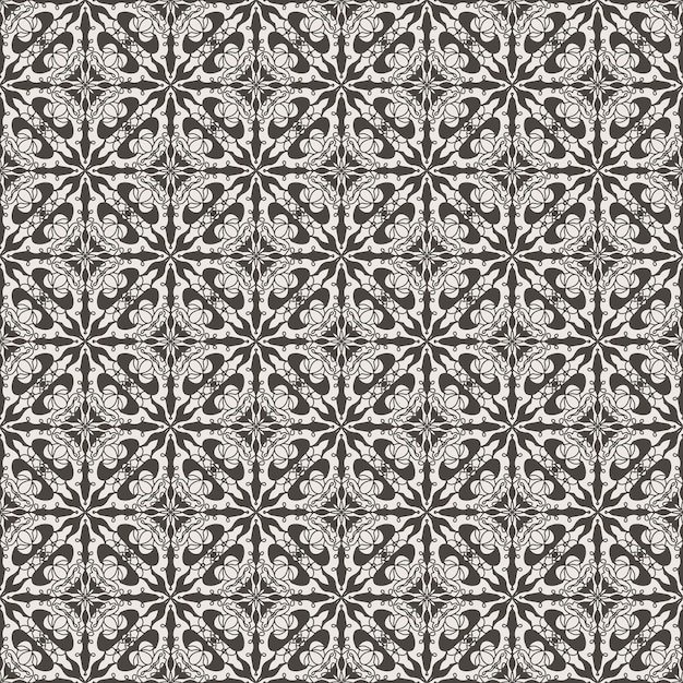 Grey floral abstract seamless fabric mandala pattern background ornament decorative illustration